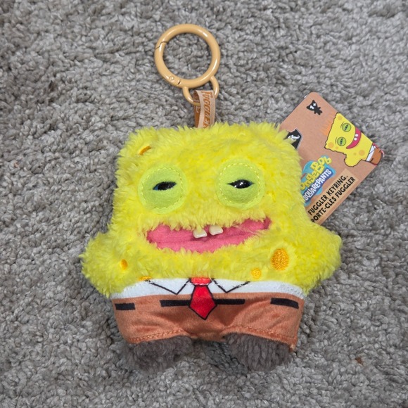 SpongeBob SquarePants Fugglers Keychain Plush Yellow NEW - Picture 2 of 5